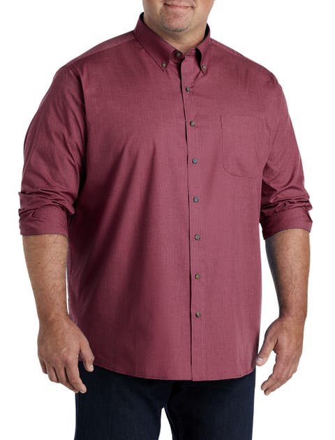 Big & Tall Easy-Care Solid Sport Shirt