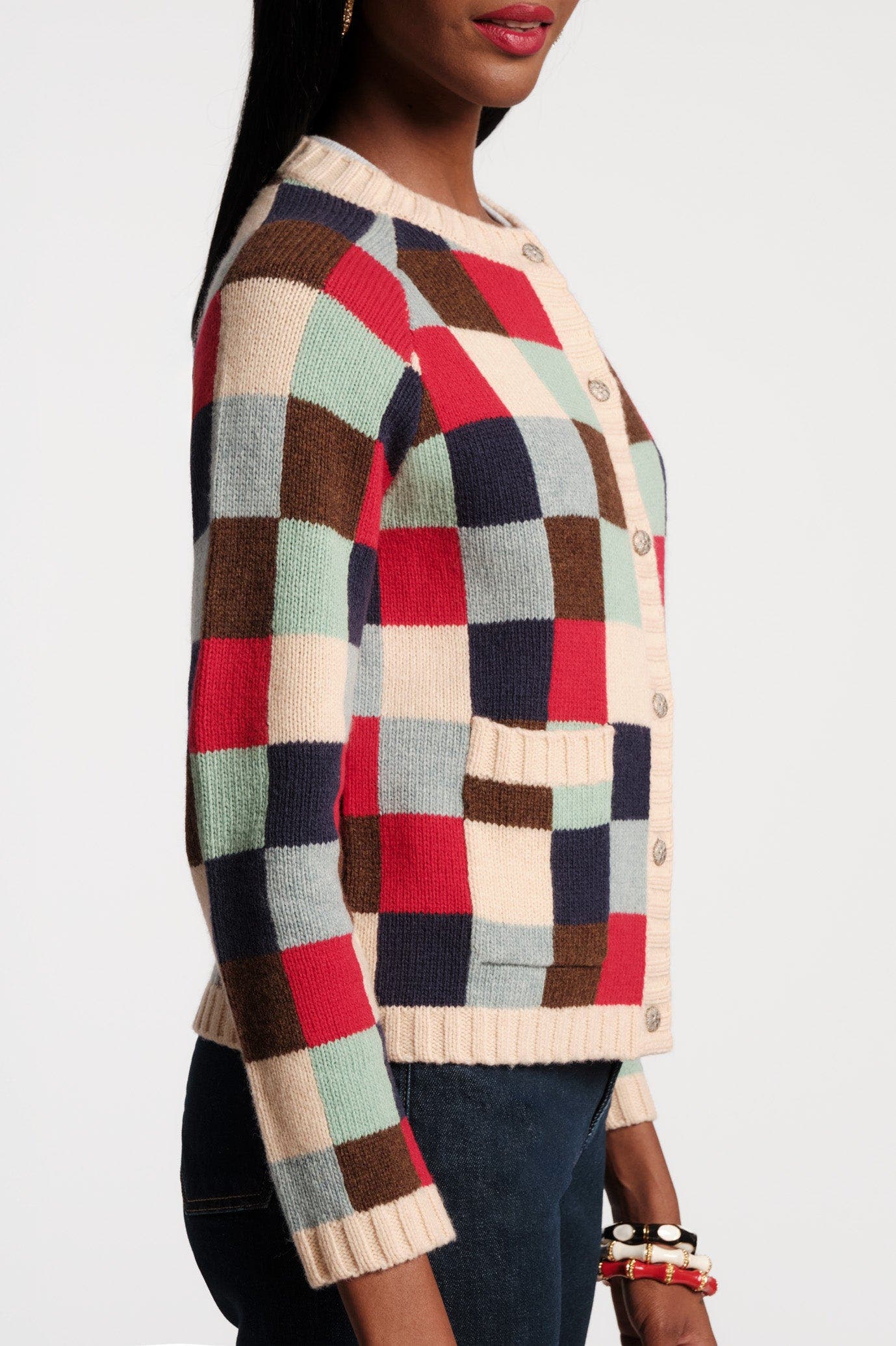 Frances Valentine Pixel Cardigan Sublime Pixel 100% Lambswool | Nordstrom