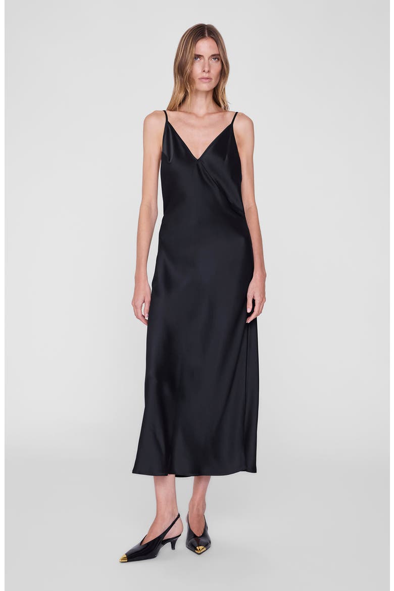 Blanca Midi Dress, Main, color, Black
