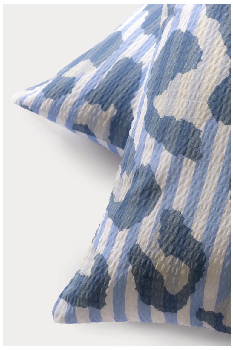 Leopard Print Seersucker Cotton King Sheet Set, Alternate, color, BLUE