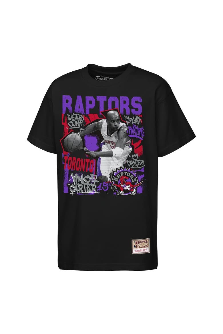 Youth Mitchell & Ness Vince Carter Black Toronto Raptors Star Moment T-Shirt, Main, color, Black
