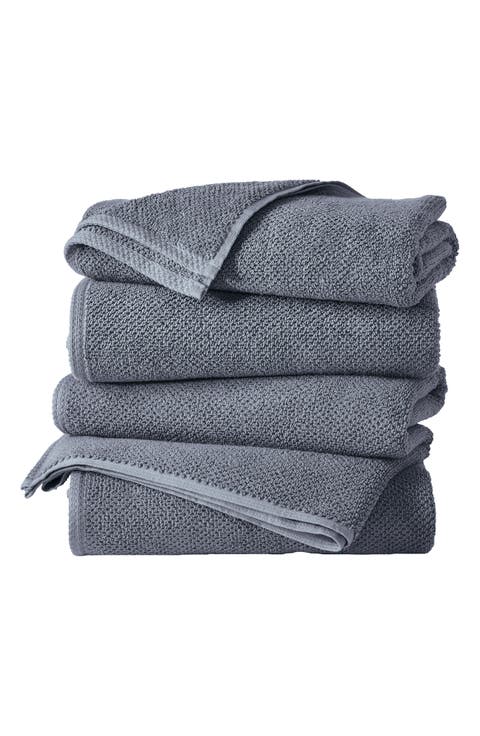 Set of 4 Textured Bath Towels
