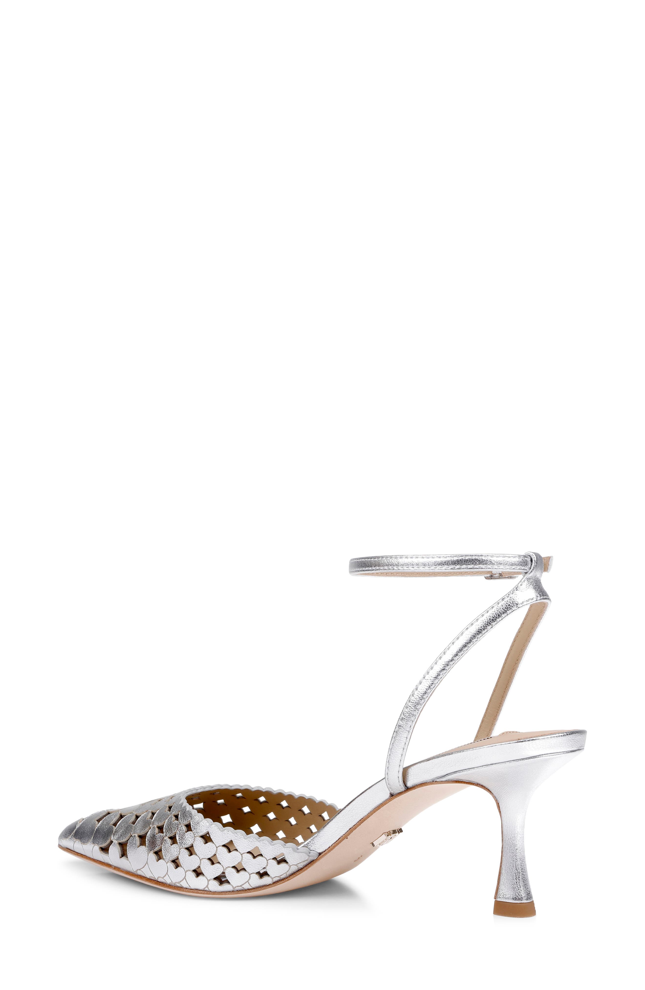 BADGLEY MISCHKA Omelia Ankle Strap Pump, Alternate, color, Silver Metallic