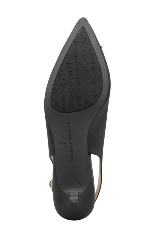 Adrienne Vittadini Savblanc Kitten Heel Slingback Pump In Black