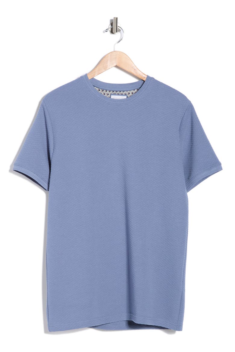 Geometric Textured Knit T-Shirt, Alternate, color, BLUE W/ GEO TEXTURED