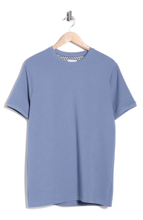 Geometric Textured Knit T-Shirt