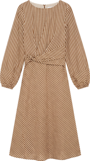 Cartolina Sadie Striped Seersucker Midi Dress
