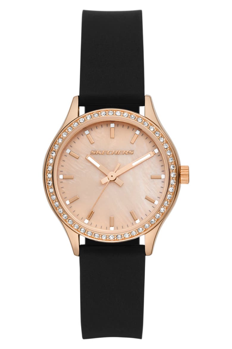Starline Silicone Strap Watch, 34mm, Main, color, ROSE GOLD