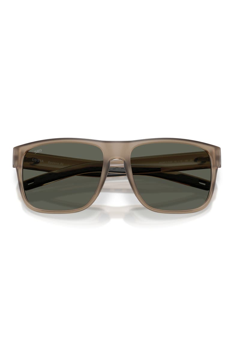 Spearo XL 59mm Polarized Square Sunglasses, Alternate, color, MATTE BROWN SMOKE / GRAY 580G