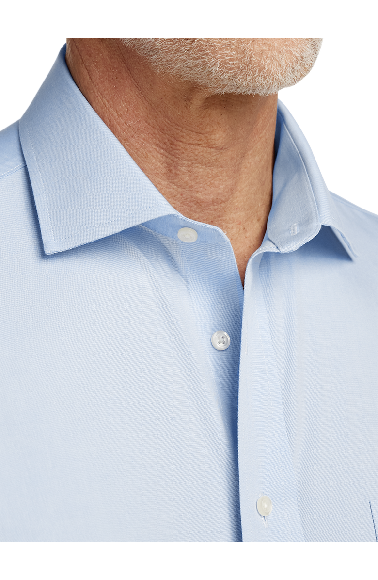 Paul Fredrick Non-iron Cotton Pinpoint Solid Spread Collar Dress Shirt, Alternate, color, Blue