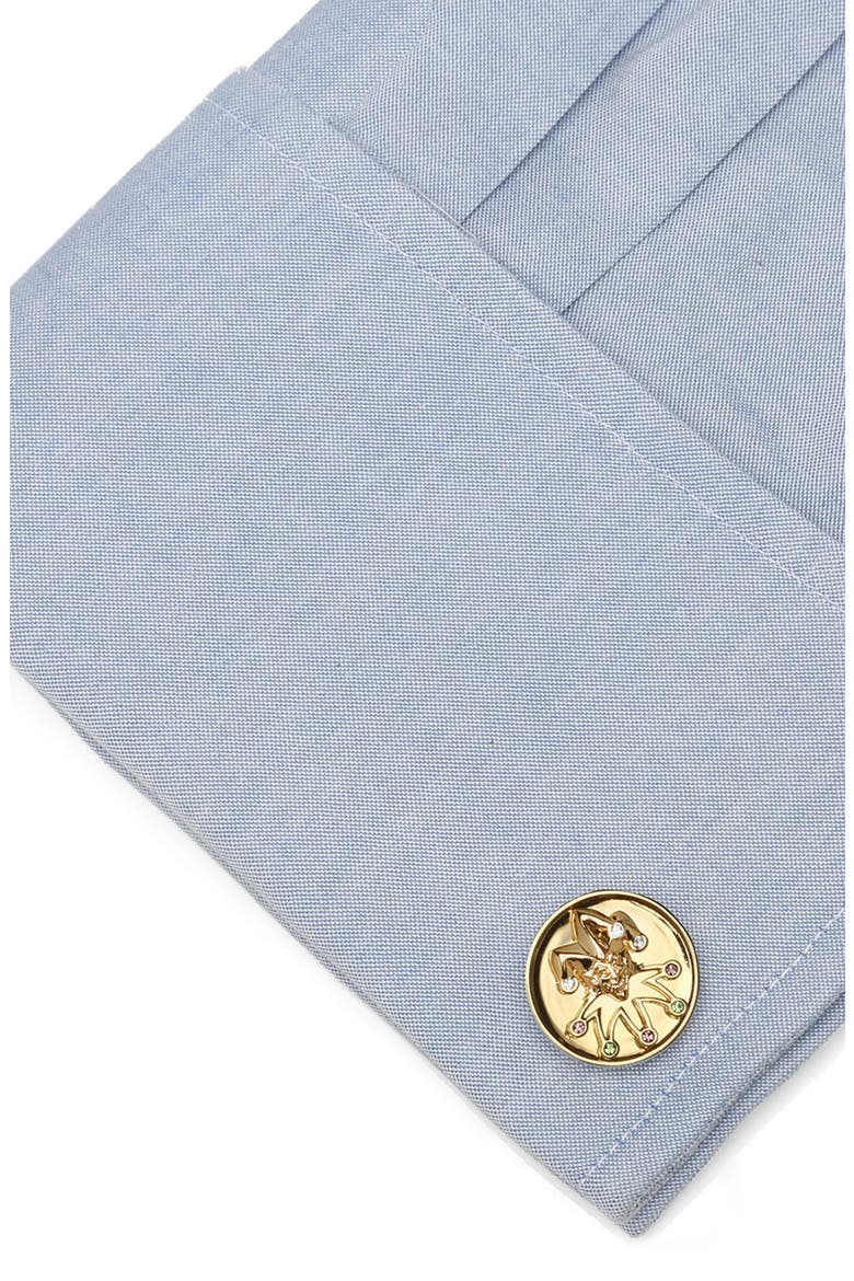 Joker Cuff Links, Alternate, color, GOLD
