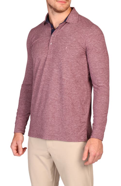 Tailorbyrd Brushed Melange Super Soft Polo Shirt In Purple