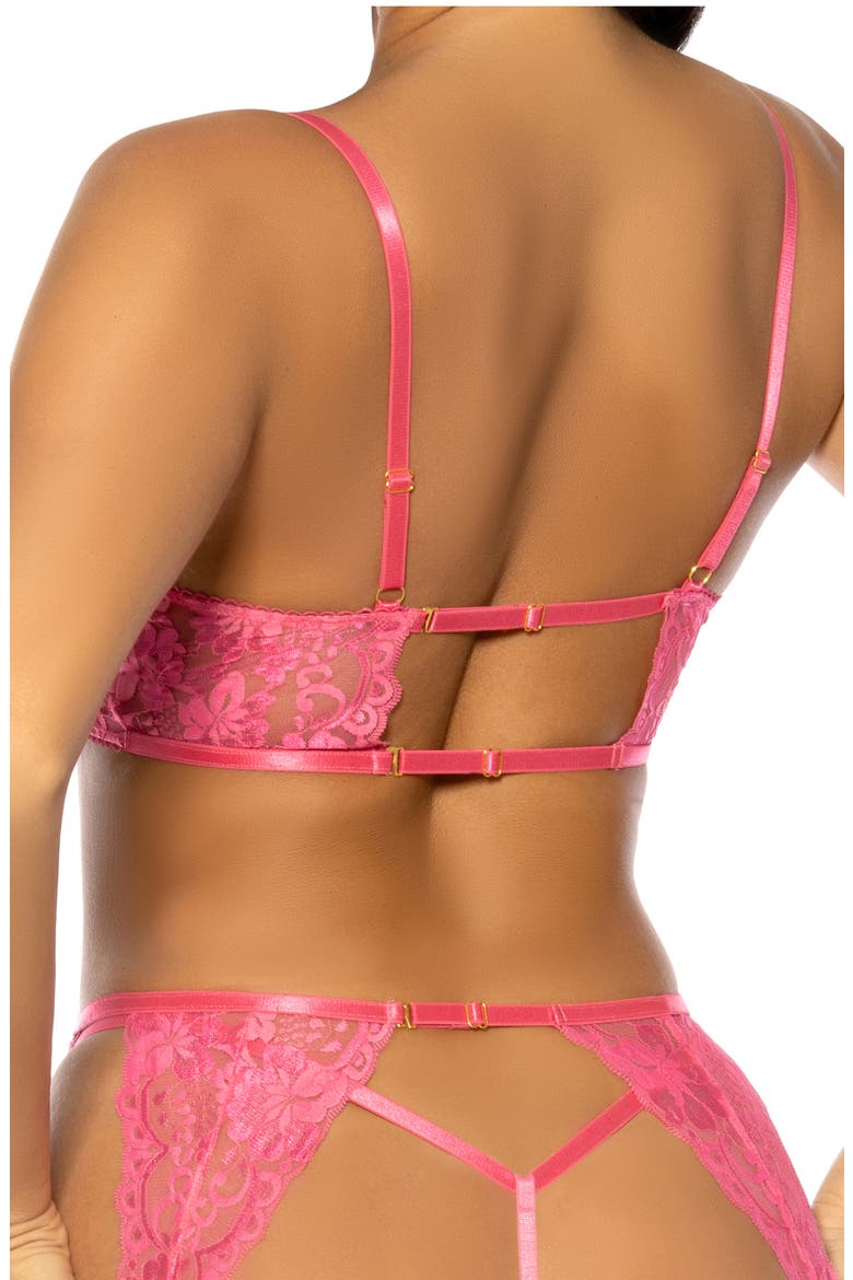 Aphrodite Strappy Lace Bra, Alternate, color, RASPBERRY