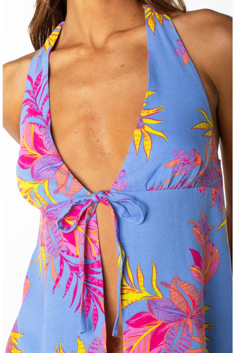 Fairweather Split Front Halter Top, Alternate, color, CORNFLOWER