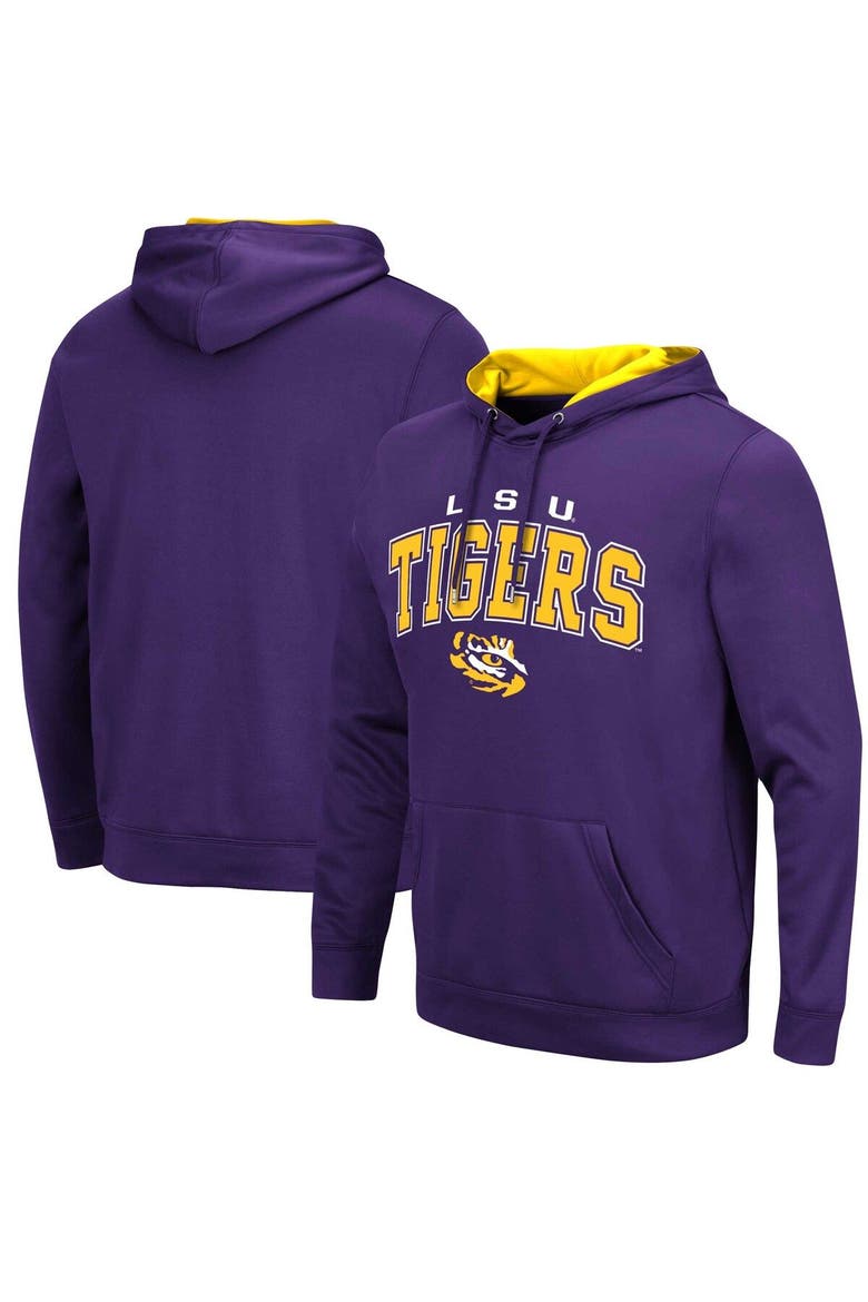 Men's Colosseum Purple LSU Tigers Resistance Pullover Hoodie, Main, color, Purple