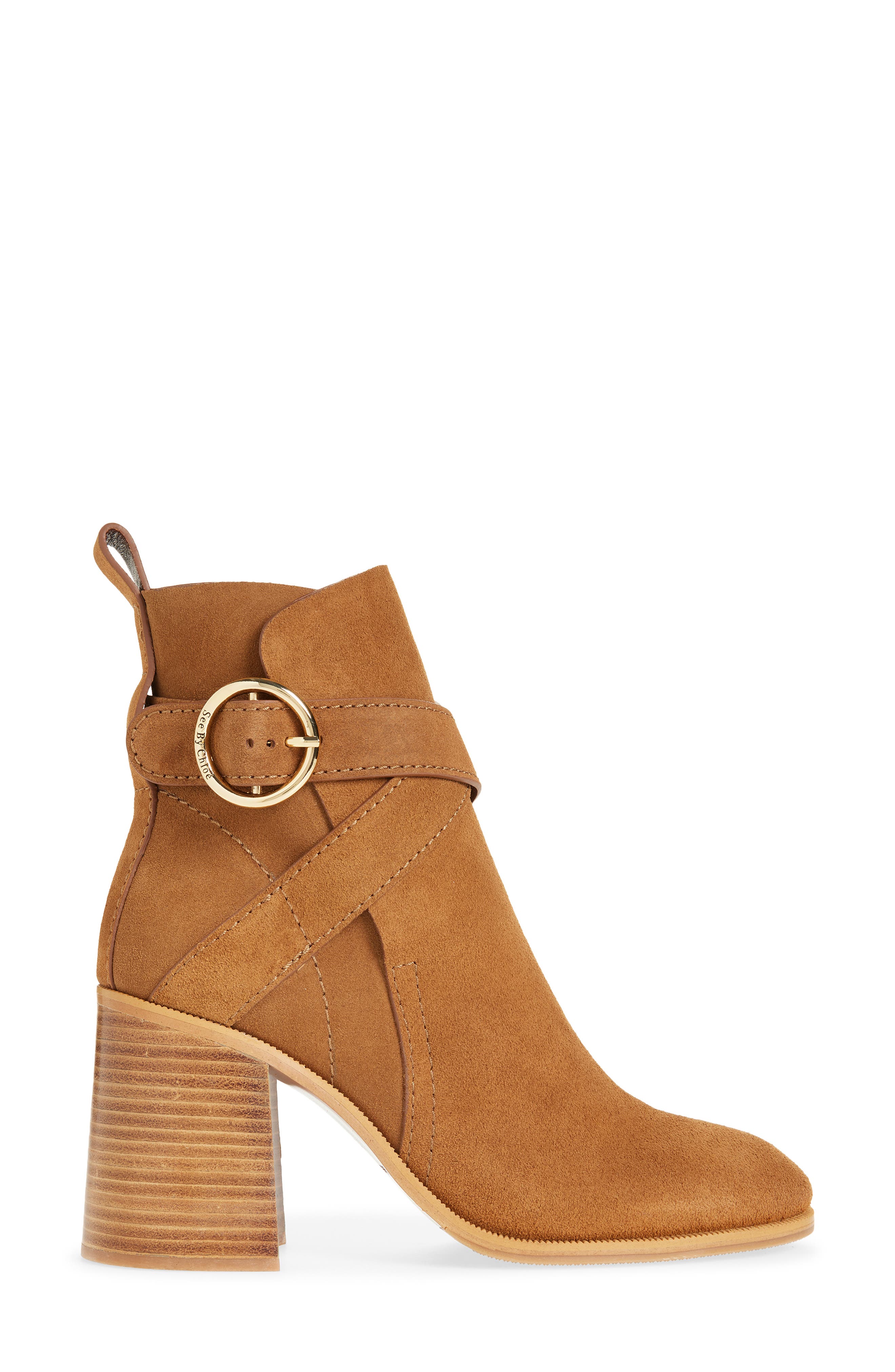 See by Chloé Zelda Block Heel Boot, Alternate, color, Tobacco