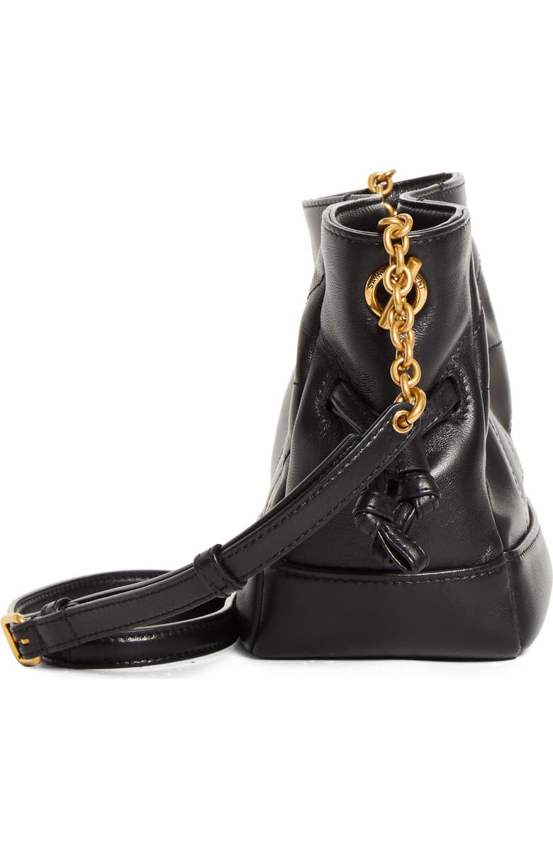 Saint Laurent Mini Jamie Leather Shoulder Bag, Alternate, color, Noir