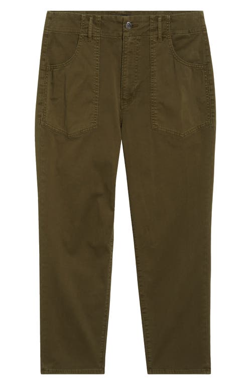 Veronica Beard Arya Crop Straight Leg Pants In Green