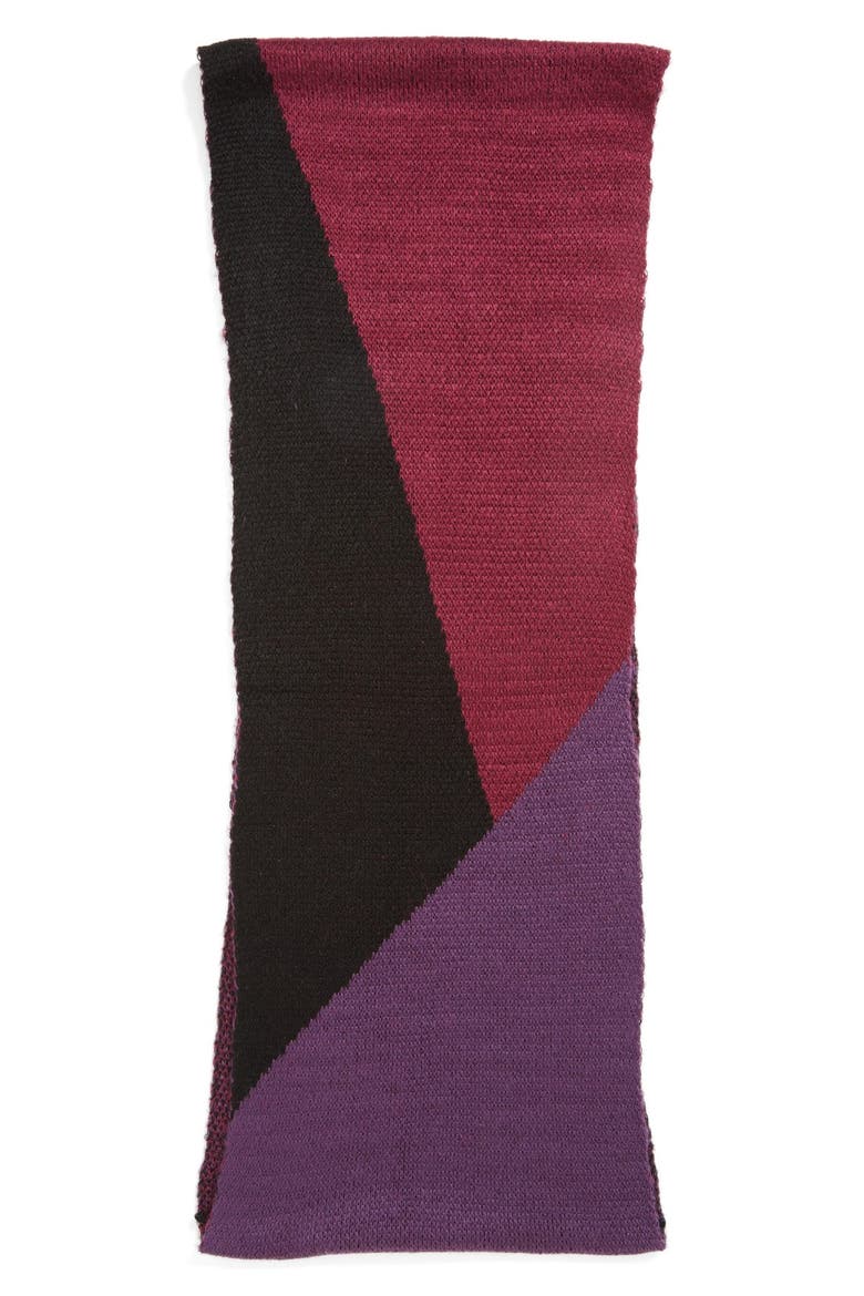 Colorblock Infinity Scarf, Alternate, color, PURPLE COMBO