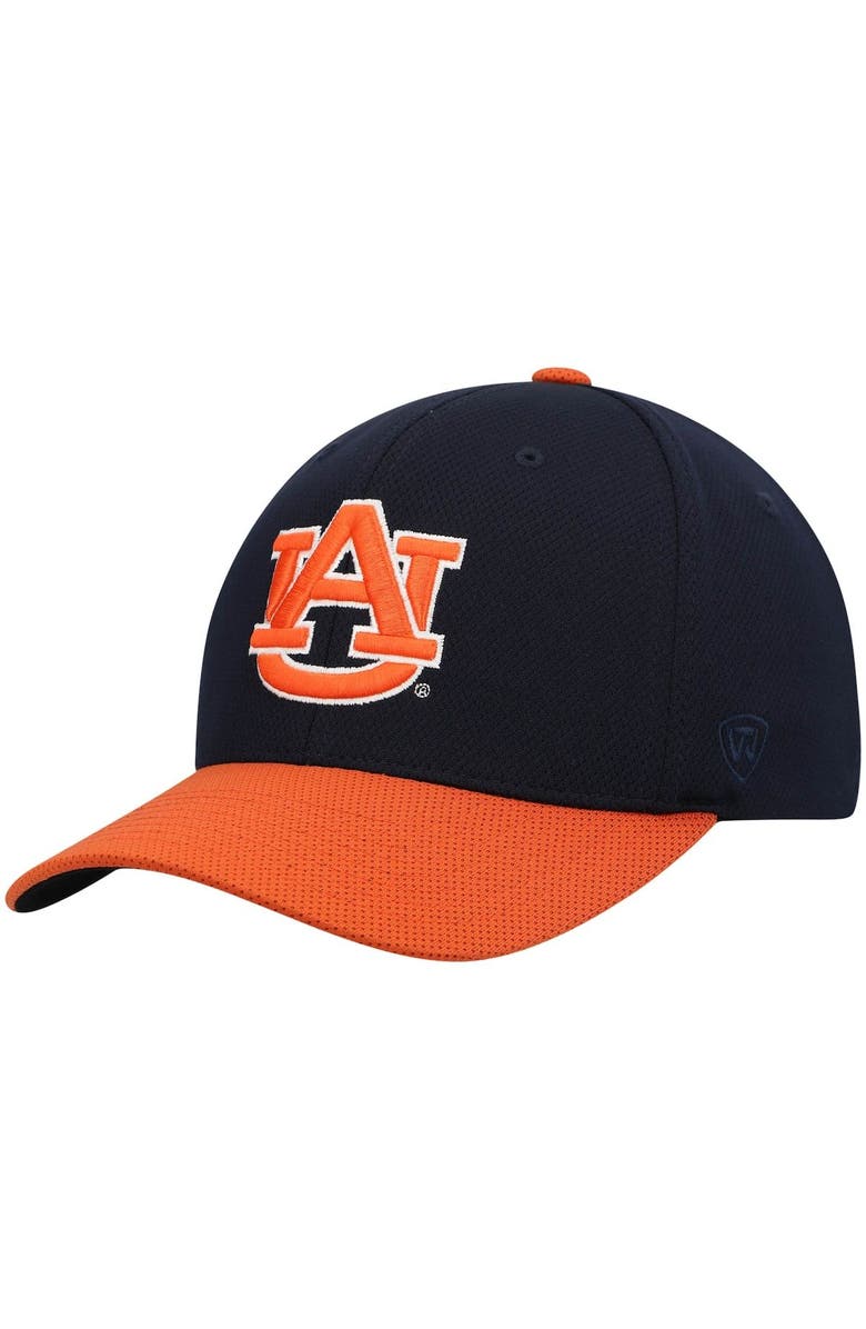 TOP OF THE WORLD Men's Top of the World Navy/Orange Auburn Tigers Two-Tone Reflex Hybrid Tech Flex Hat, Alternate, color, Navy
