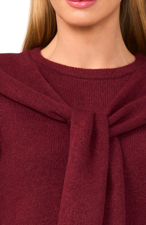 Halogenr Halogen(r) Shoulder Wrap Detail Sweater In Red