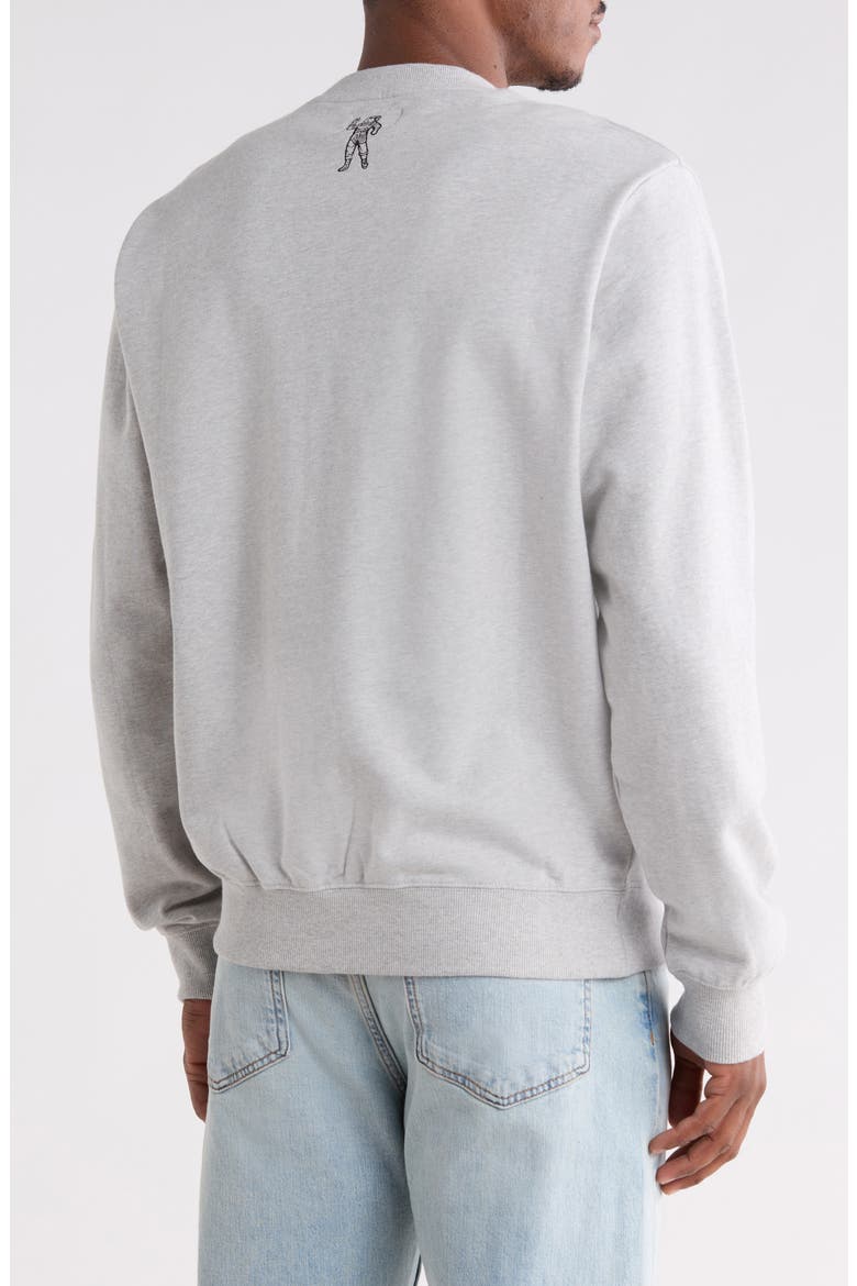 BB Small Script Cotton Sweatshirt, Alternate, color, HEATHER GREY