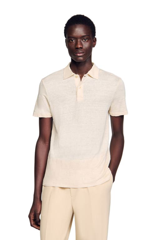 Sandro Linen Polo Shirt