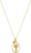 Set & Stones Katrina Birth Flower and Birthstone Charm Necklace