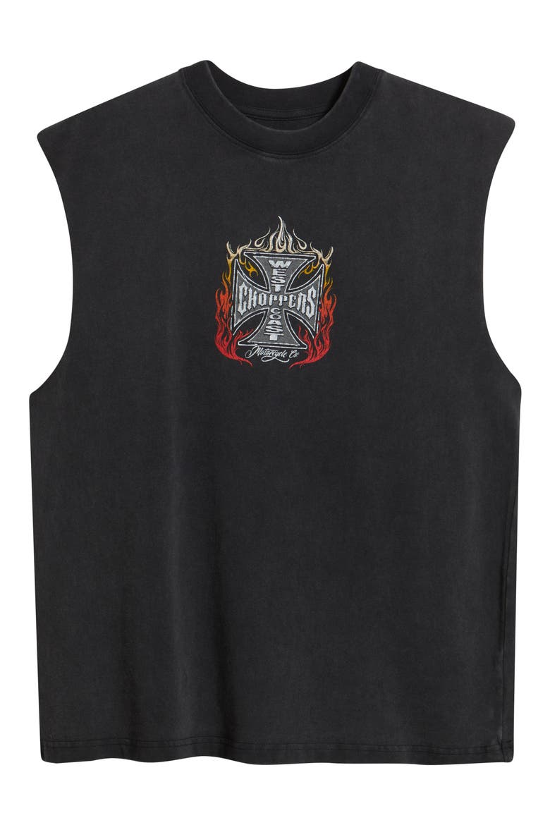West Coast Choppers Tank, Alternate, color, WASHED BLACK