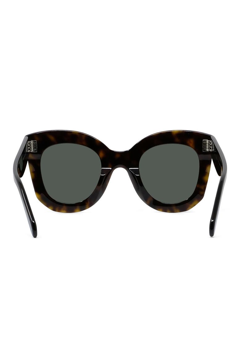 Bold 3 Dots 47mm Cat Eye Sunglasses, Alternate, color, DARK HAVANA/ GREEN