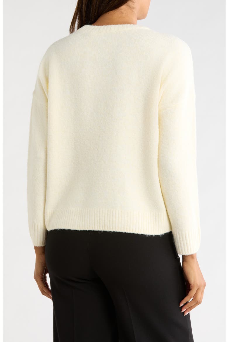Floral Jacquard Sweater, Alternate, color, SOFT MARSHMALLOW