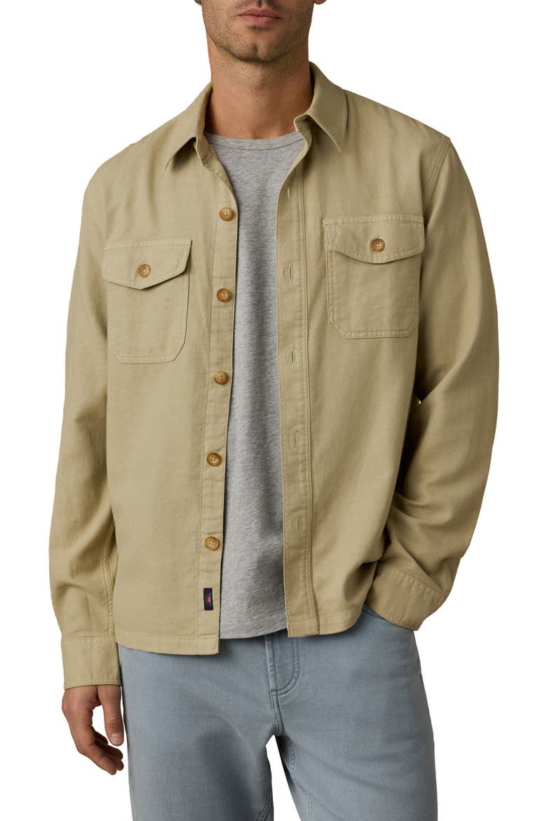 Tropic Surplus Organic Cotton & Linen Shirt Jacket, Main, color, RIDGE KHAKI