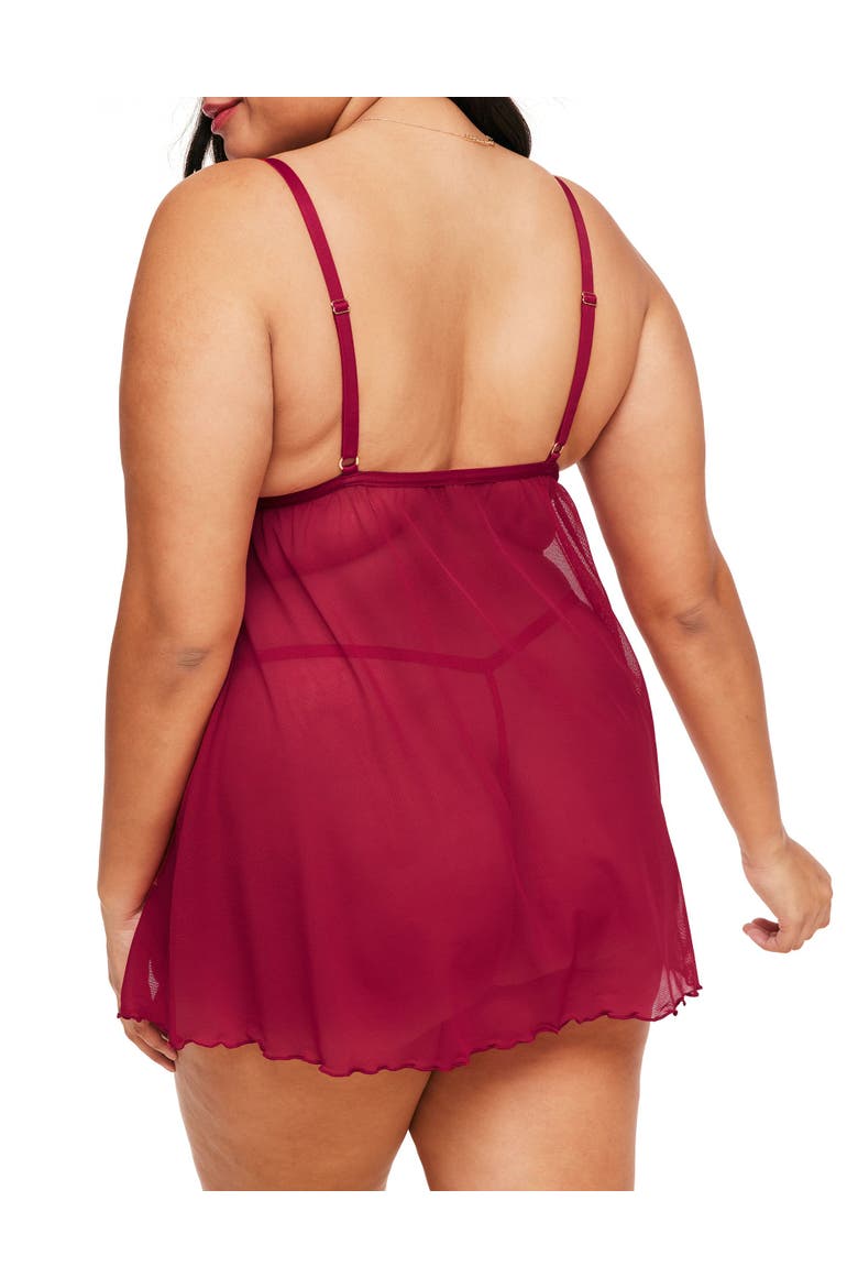 Amorata Babydoll Lingerie, Alternate, color, Jester Red