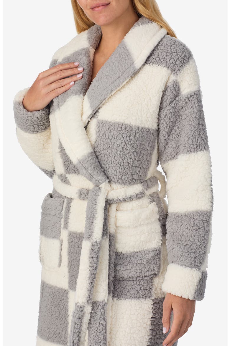 Checkered Robe, Alternate, color, GREY CHECK