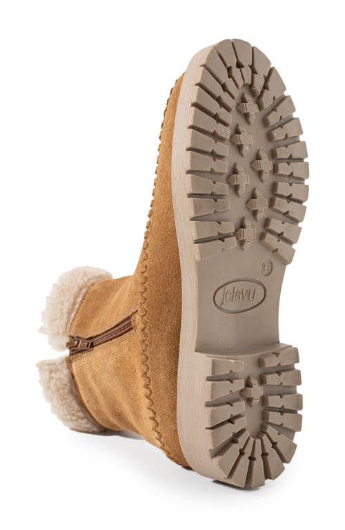 Jelavu Jennie Faux Shearling Lined Whipstitch Boot In Brown