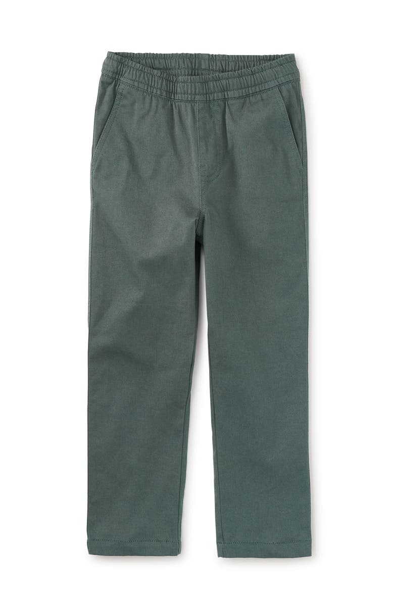 Tea Collection Timeless Stretch Twill Pants, Main, color, Bay Leaf