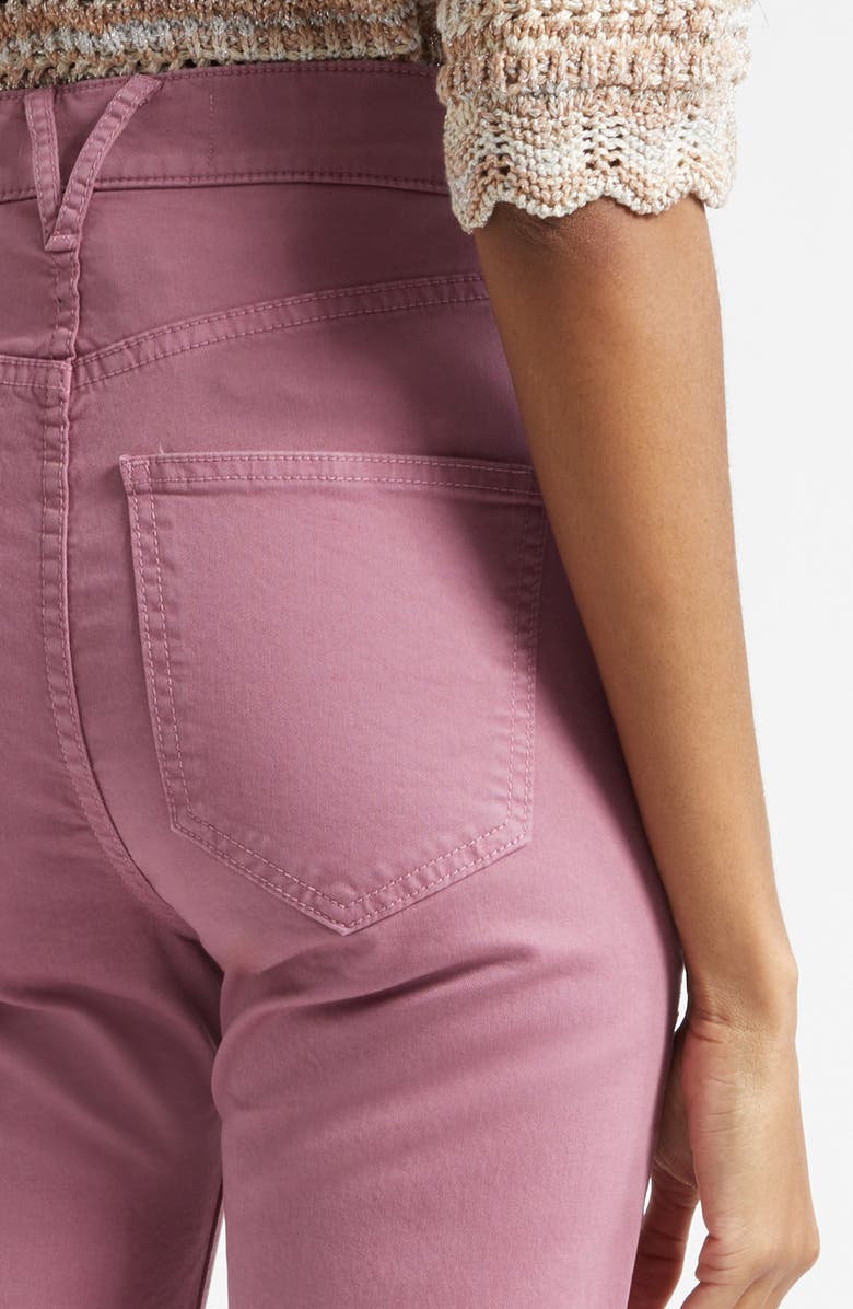 Veronica Beard Crosbie Stitch Pocket High Waist Wide Leg Pants, Alternate, color, Orchid Haze