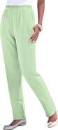 Roaman's Plus Size Soft Knit Relaxed Pull-On Straight Leg Pant