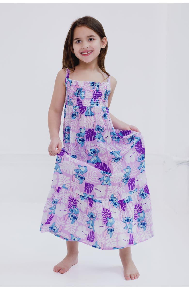 Disney Maxi Strappy Dress, Alternate, color, Lilo & Stitch Purple