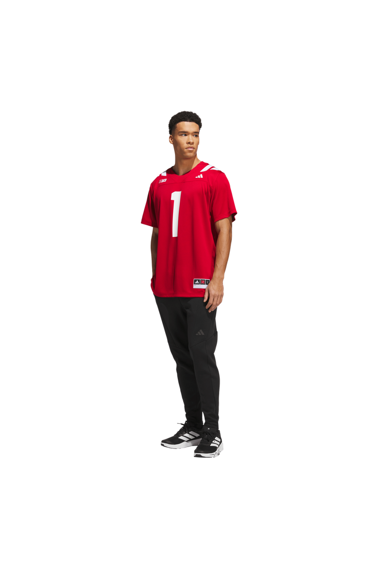 Men's adidas #1 Scarlet Nebraska Huskers Home Premier Jersey, Alternate, color, Scarlet