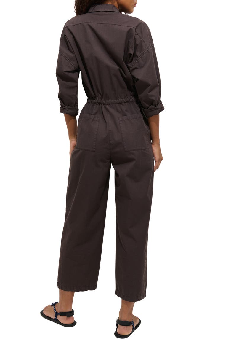 Ricard Long Sleeve Cotton Jumpsuit, Alternate, color, SHADOW