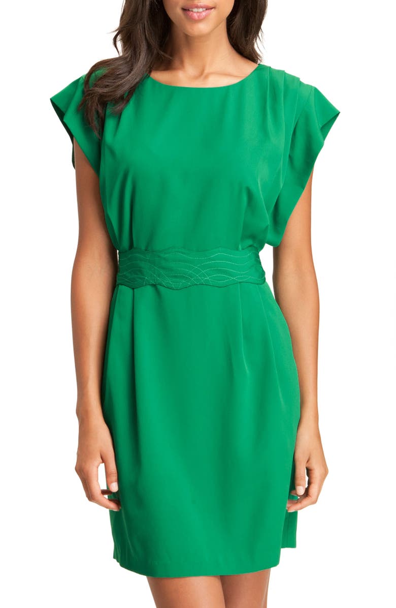 Eliza J Drape Sleeve Sash Belt Dress, Main, color, 