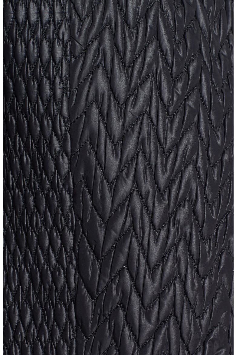 Mixed Quilt Detail Moto Jacket, Alternate, color, BLACK