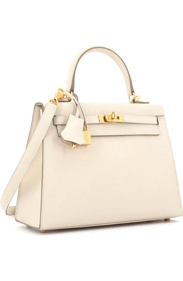Pre-Owned Hermes Kelly Handbag Light Epsom with Gold Hardware 25, Alternate, color, Craie