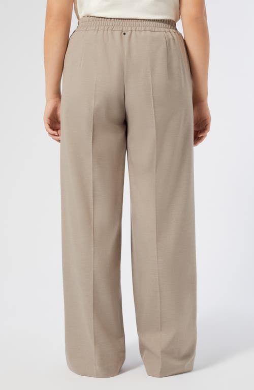 Marina Rinaldi Quota Stretch Twill Drawstring Pants In Gray