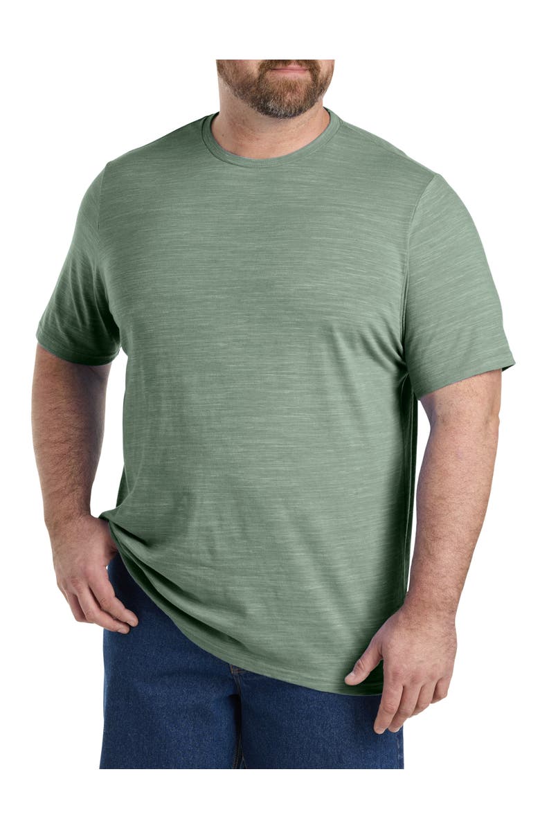 Harbor Bay by DXL Big & Tall Space-Dyed T-Shirt, Main, color, Sea Spray Sd