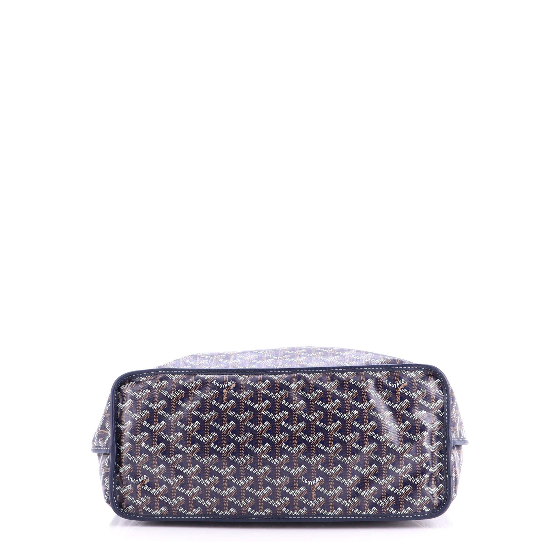 Pre-Owned Goyard Anjou Reversible Tote Coated Canvas PM, Alternate, color, Blue