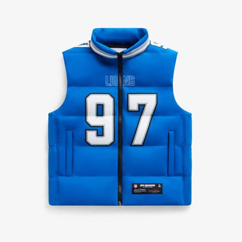 Unisex Aidan Hutchinson Blue Detroit Lions Player Puffer Vest