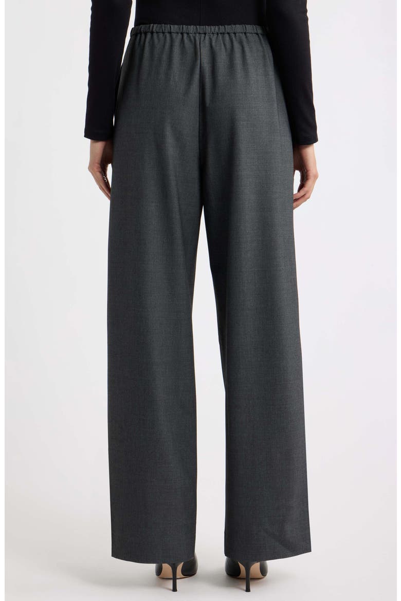 Wool Blend Pull On Wide Leg Pants, Alternate, color, GREY CHARCOAL HEATHER