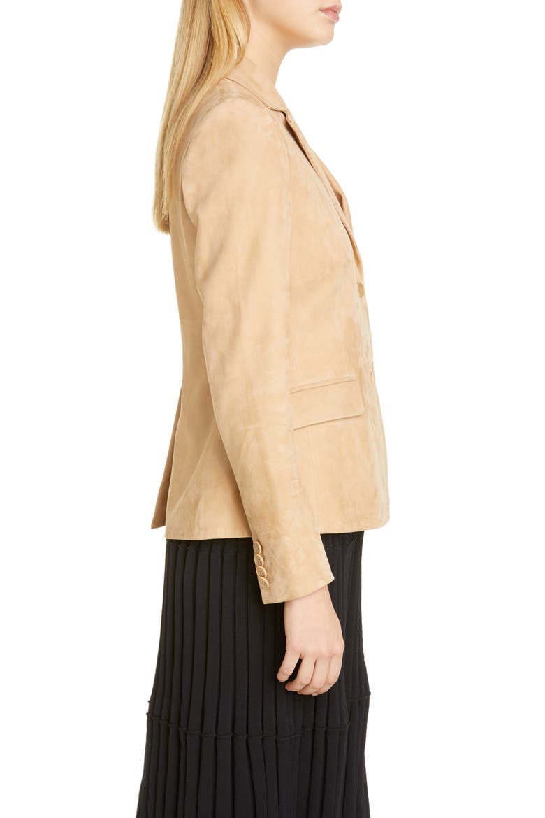 Two-Button Suede Jacket, Alternate, color, 000253 CAPPUCCINO